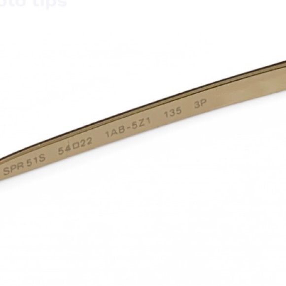 Prada Unisex SPR51S Round Aviator Gold Frame Sunglasses - Picture 5 of 7